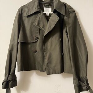 H&M Dark Green Trench Coat